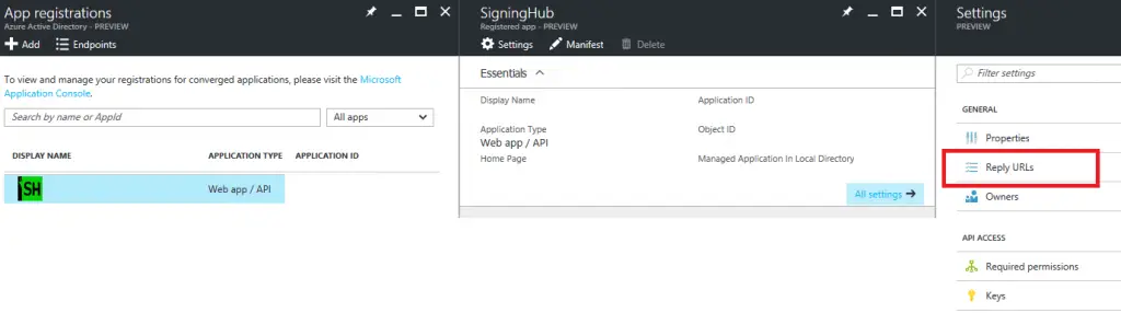 reply url, azure active directory preview, Change Reply URL Azure Active Directory Enterprise Application