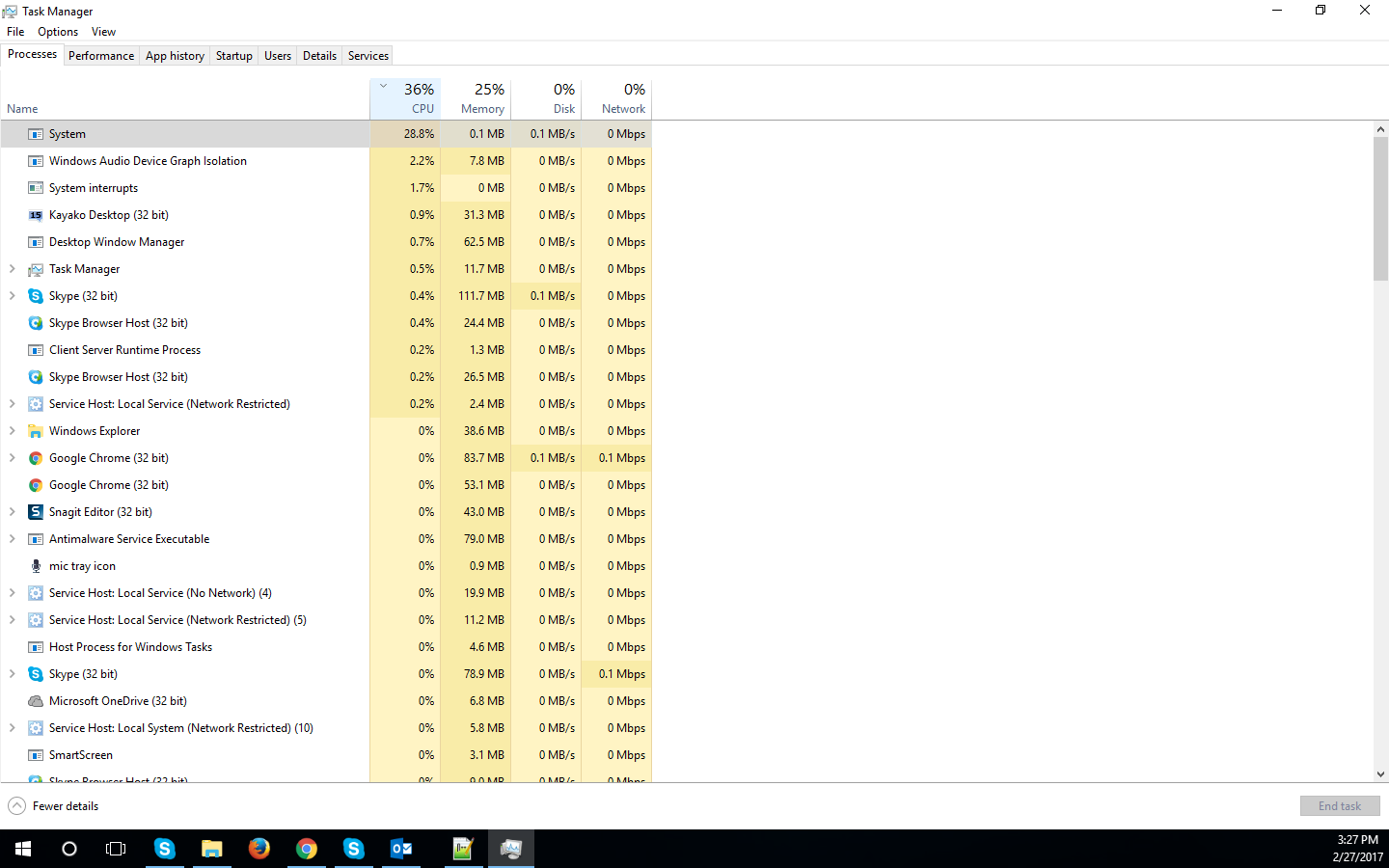 high cpu usage windows 10 system process