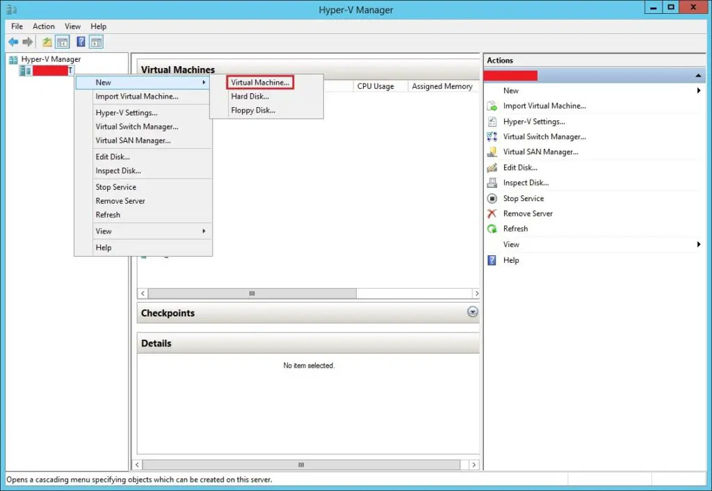 Virtual Machine Template in Hyper-V