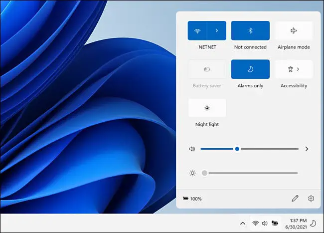 How Windows 11's New “Quick Settings” Menu Works