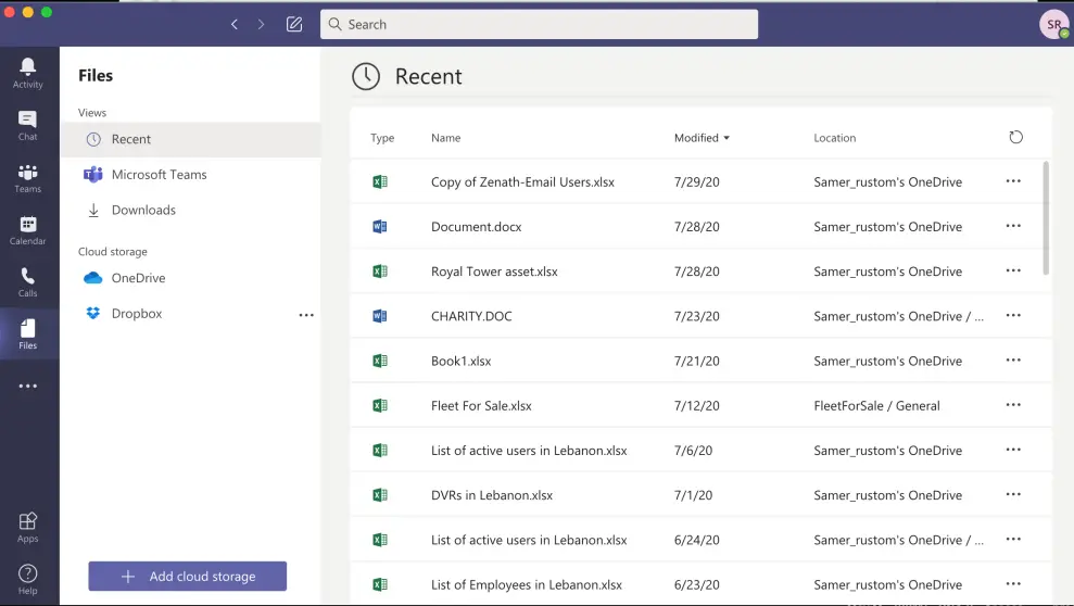Recent files in MS Teams - Microsoft Community