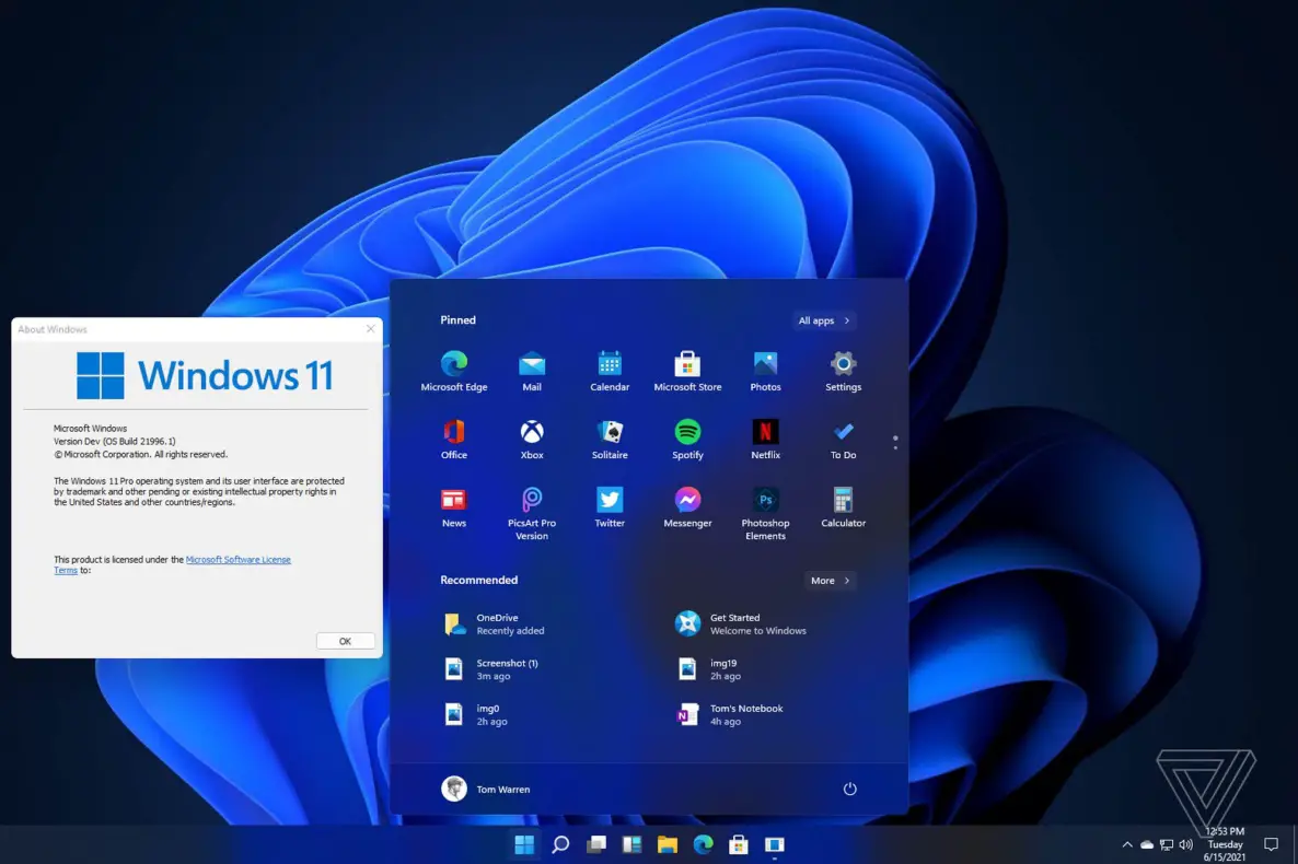Windows 11 leak reveals new UI, Start menu, and more - The Verge