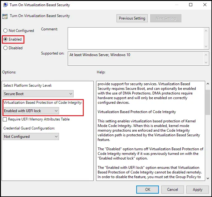 Enable virtualization-based protection of code integrity | Microsoft Learn