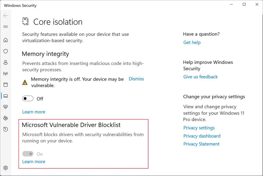 Microsoft fixes Windows vulnerable driver blocklist sync issue