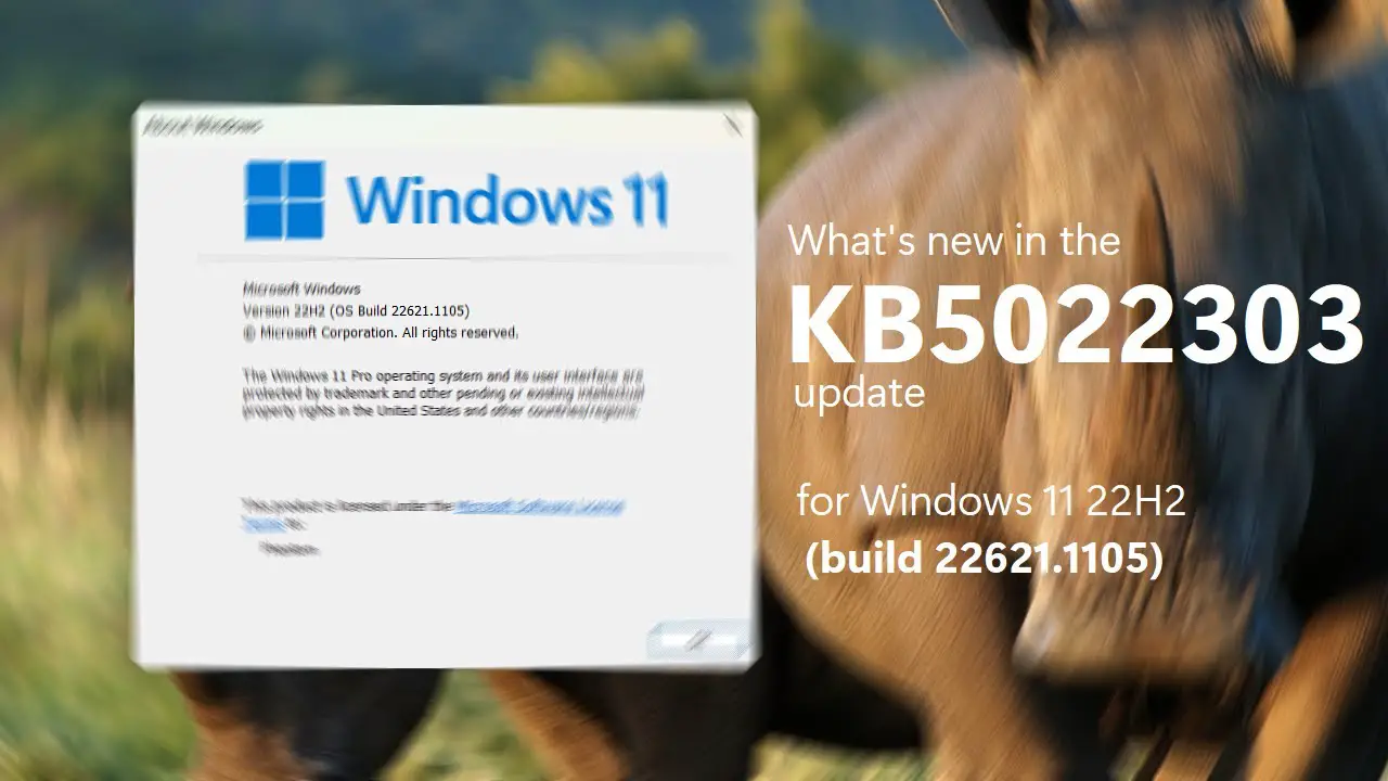 What's new in Windows 11 (22H2)'s KB5022303 update (22621.1105) - YouTube